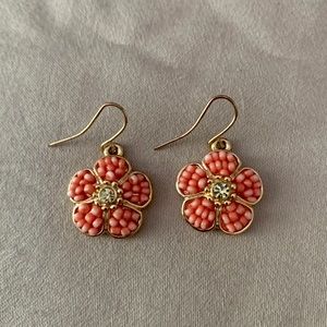 Coral Flower Earrings